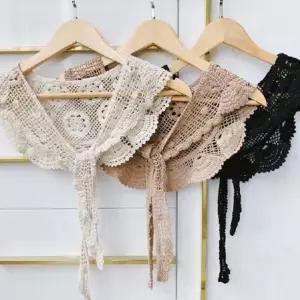 넥레이스 목도리 페이크 카라케이프 레이스숄 미니망토 장식 카라