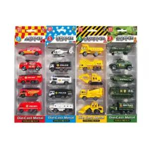 다이캐스트 SV 특수차 시리즈 소방차 경찰차 중장비차 군용차 미니카 5종 선물 세트