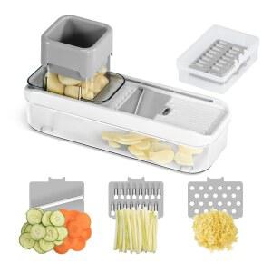 바델라이트 미니 마늘 슬라이서 다기능 만돌린 야채 분쇄기 생강 그라인더 커터 용기 포함