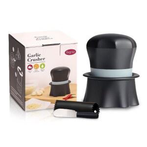 Bxgnip 마늘 분쇄기, 생강, 견과류, 칠리, 허브용 프레스, 트위스트 민서 이지 스퀴즈 수동 필러 필러와 및 스크래퍼, 청소하기 쉽습니다