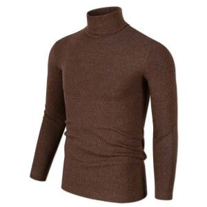 벨벳 하이 칼라 목 보온 겨울 슬림 티셔츠 가을