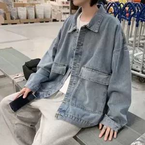 봄가을데님자켓 봄가을 오버핏 청자켓 캐주얼 아우터 데님자켓 빅포켓 포인트 데일리 코디