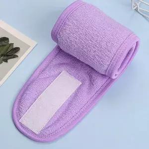 [셀러에이드]세안밴드 찍찍이 극세사 퍼플