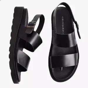 버클 투스트랩 남성 가죽샌들 플랫폼 키높이 여름샌달 남성신발 남성샌들 남자샌들