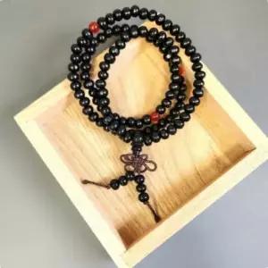 부적팔찌 108매듭 염주 6mm 흑단 염주 불교염주 나무염주 108배염주 단주
