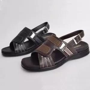 남성 키높이 엠보샌들 가죽 캐주얼 버클샌달 슬리퍼 남성신발 남성샌들 남자샌들