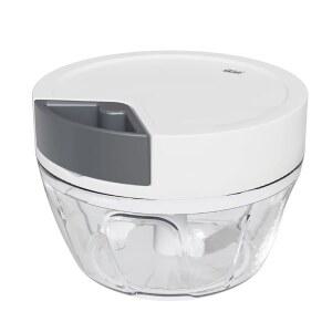 글래드 수동 풀 야채 초퍼 - 소형 휴대용 푸드 프로세서 및 스트링이 있는 채소 커터 식사 준비용 주방 조리 도구, 13.5온스(400mL)