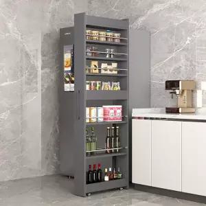 슬림 냉장고 틈새장 주방수납장 부엌 수납장 홈카페 세탁실 틈새선반