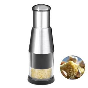 GSDOXLE 수동 프레스 초퍼, 다기능 마늘 프레스, 다지기용 스테인리스 스틸 핸드 푸드 미니 다이서 초퍼(1개)