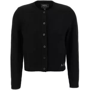 [아페쎄] 25FW 밀라 MILA 로고 가디건 블랙 WVBDK F22301 LZZ