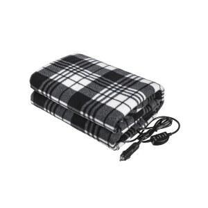 qczoyp 온열 자동차 담요, 온도 조절기가 장착된 여행용 담요-자동차, 트럭, SUV 또는 RV용 12볼트 전기 캠핑 히터-로드 트립 필수품(58