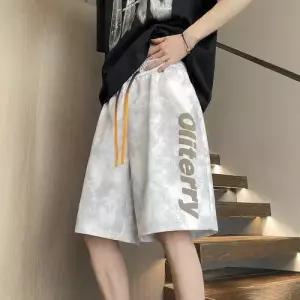 지니코코 남친 바지 여름 트레이닝 스트레이트 반바지 나염 5부 ADOR2