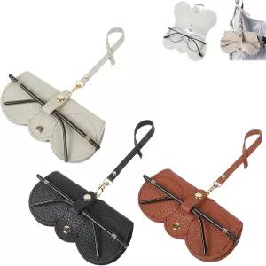 부드러운 가죽 선글라스 가방 손목 스트랩이 달린 휴대용 안경 케이스 홀더 파우치