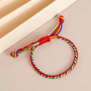 오색팔찌 매듭 행운 재물 소원팔찌 오색실 오색팔찌 소원팔찌 매듭공예 액운팔찌