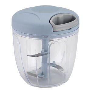 도스맘즈 마늘 다진 사람 핸드 커터 - 양파, 생강, 과일, 견과류, 허브, 식기세척기 사용 가능한 풀 스트링 푸드 프로세서 야채 초퍼 (그레이,900ml)