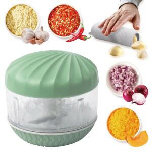 브리존, 휴대용 수동 마늘 다진 사람, 작은 주방용 미니 푸드 초퍼, 마늘, 채소 재료, 생강, 과일, 필러 세트 (2개)