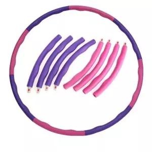 복부 뱃살 지압 소프트폼 훌라후프 핑크퍼플