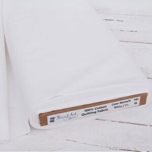 3야드 컷 스레드아트 프리미엄 면 퀼팅 원단 - 흰색 - 44인치 너비 - 100% 면 - 퀼팅, 바느질, 공예