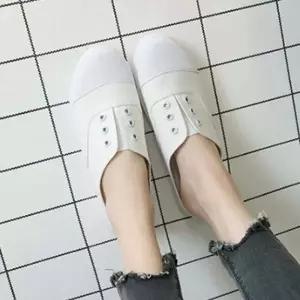 (스타일하우스)로퍼 운동화 4컬러 배색 스니커즈 여성 캔버스화 뮬 샌들