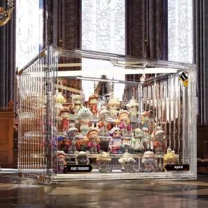 컨테이너형 디자인 아크릴 오거나이저 수집용 피규어 및 블라인드 박스 고화질 투명 미니어처 디스플레이