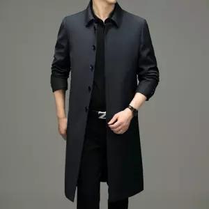 남자코트 비즈니스 캐주얼 봄가을 기질 스타일리쉬 코디 롱 트렌치코트 심쿵