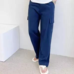 [셀러에이드]아이스 남자 카고 바지 여름바지 와이드 쿨 밴딩 팬츠