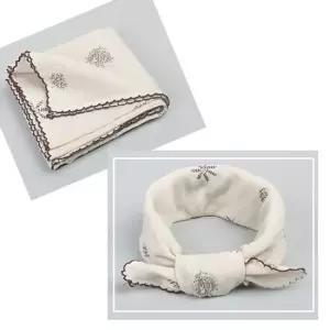 거즈사각스카프 리프베이지 쁘띠스카프 머플러 손수건 여성스카프 유아동스카프