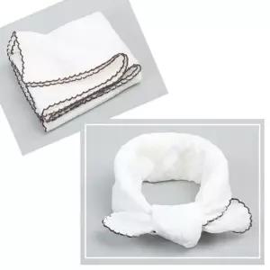 거즈사각스카프 아이보리 쁘띠스카프 머플러 목손수건 여성스카프 유아동스카프