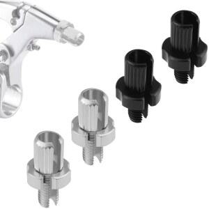 SATUY M7 자전거 브레이크 케이블 핸들 레버 조절 나사 패스너 4개 산악 로드 바이크용 7MM 알루미늄 합금 조절기 실버 블랙