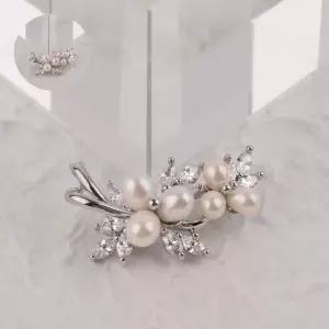 시후주얼리 작은 꽃나무 진주 브로치 CY039C
