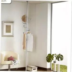 조립식행거 폴행거 고정식 옷걸이 수납행거 코너천정