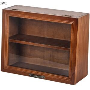 벽걸이 진열함 나무 캐비닛 그림자 케이스 보관용 머그잔 나무 빵 정리함 홀더 선반 컵 카운터탑 랙 박스