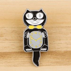 검은 고양이 에나멜 액세서리 배낭 선물 모자 브로치 프레 의류 동물 쥬얼