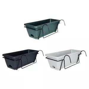 발코니 난간용 행잉 화분 식물 바구니 직사각형 홈 장식 창 상자 파티오 외부