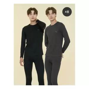 푸마 언더웨어 남성 퓨징 크루넥 웜웨어 4종세트 837563