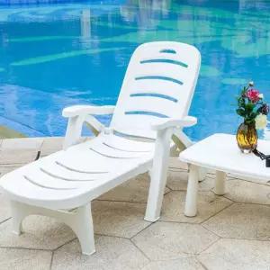 리조트 접이식 썬베드 야외 선베드 썬텐 태닝 수영장 의자