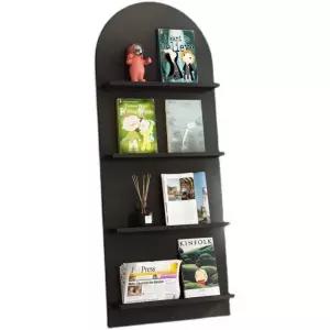 잡지 진열대 상품 원목 전시 매거진 스탠드 꽂이 책장