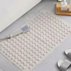 [셀러에이드]욕실매트 타일흡착 밀키베이지 46x77cm 고무 매트