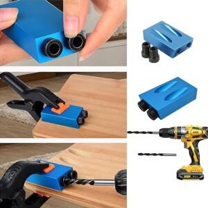 15도 포켓홀 나사 지그 다웰 드릴 조인트 키트 포지셔너 로케이터 도구 목공용 목공 가이드 앵글 툴