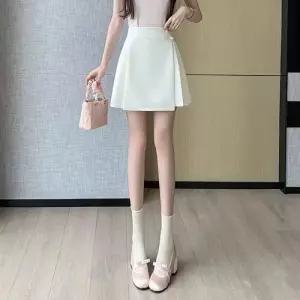 마르소 스커트 여름 빈티지 플리츠 A라인 여성쉬폰스커트 UNO2