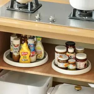 주방 선반 양념통 수납정리 회전 트레이 정리대 원형