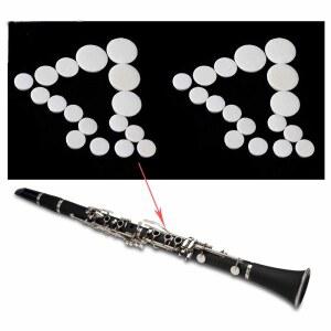 정교한 관악기 교체 액세서리를 위한 코미독스 17pcs /클라리넷 가죽 패드 세트 2세트