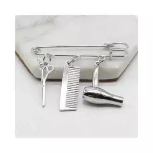 합금 미용사 브로치