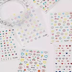 [골드스마일]네일아트 올록볼록 귀욤 곰돌이 하트 토끼 엠보스티커
