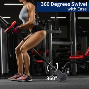 호환 2인치 바용 실리콘 바벨 지뢰 부착물 1개 360 데드리프트, 스쿼트, 행 및 프레스용 회전