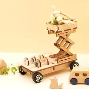 원목 공기압 리프트 만들기 과학교구 초등실험 집콕놀이 방과후수업 관찰 사이언스