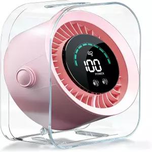 소형 휴대용 책상 선풍기 4000mAh USB 충전식 미니 테이블 100배속 터보 기류 360 조절 가능 LED