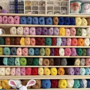 뜨개실 실타래 보관함 레이스 공예 캐비넷 선반 진열대 면사 미싱 보관