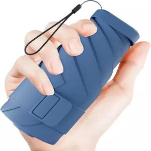 지갑용 미니 여행용 접이식 우산 UPF 50 햇빛 및 비 자외선 차단 방풍 소형 컴팩트 경량 디자인 주머니나