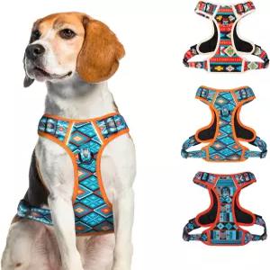 손잡이와 전면 클립이 있는 칼라다이렉트 노 풀 반사견 하네스 소형견부터 대형견까지 훈련하고 걸을 수